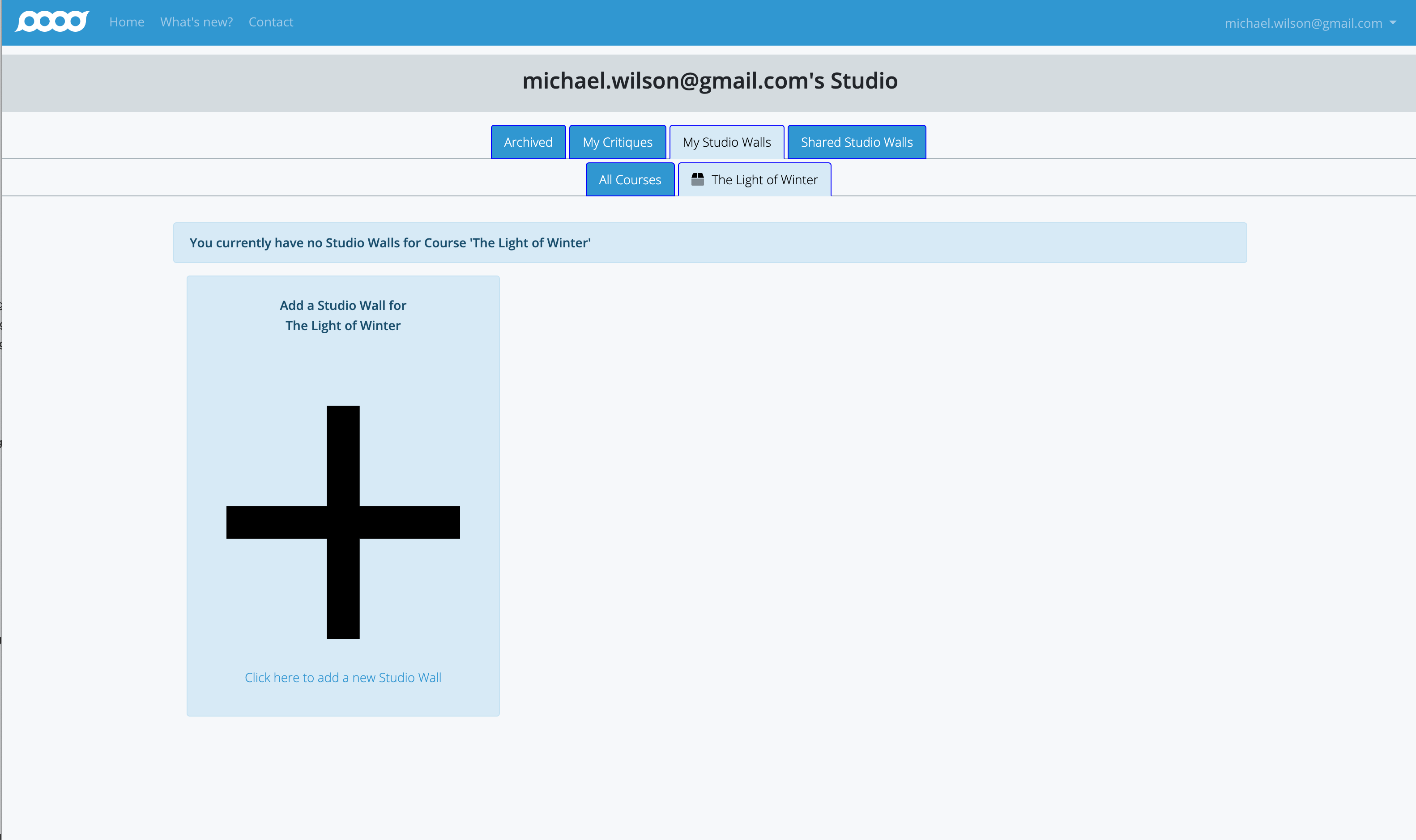 Add Studio Wall card